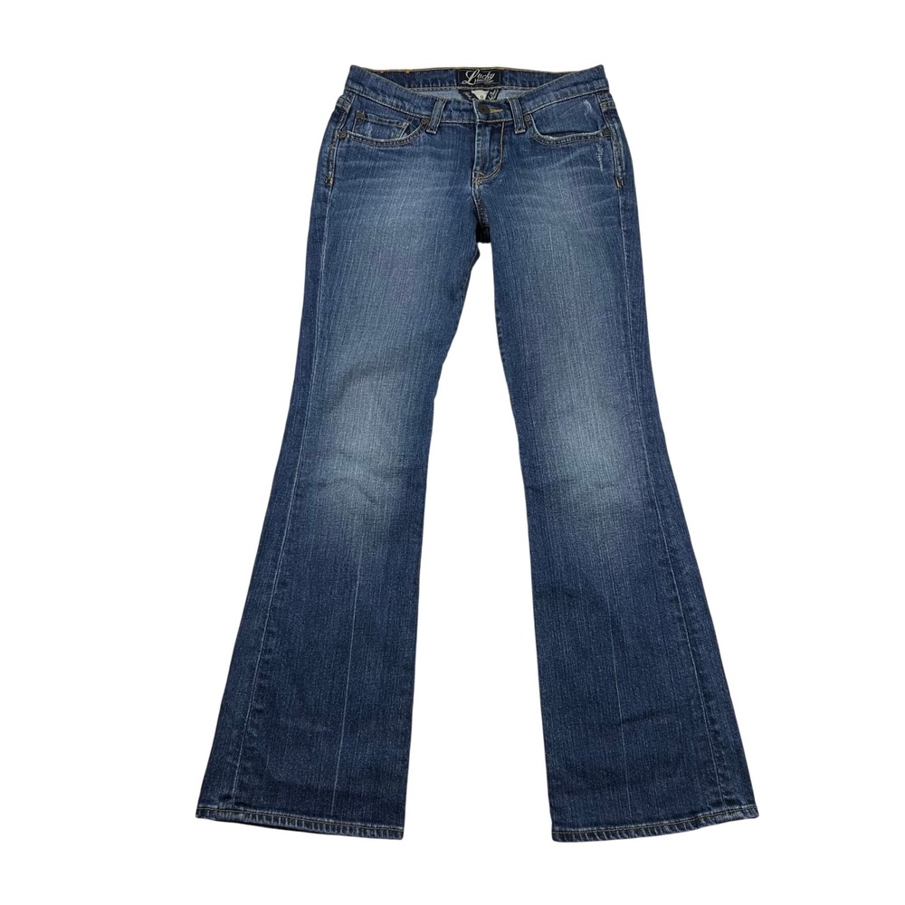 Vintage Lucky Brand Jeans Womens 0/25 Sweet N Low Short Blue Denim Bootcut Y2K